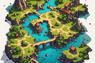 high quality professional fantasy map for dnd campaign