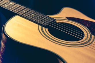 create custom instrumental music with guitar, cello and vocals