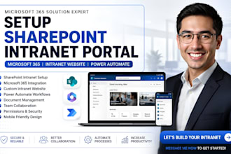 setup sharepoint intranet portal,microsoft 365, intranet website, power automate