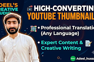 make a professional resume, thumbnails and translator