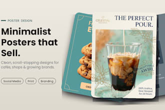 design a minimalist poster for your business