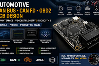 can bus can fd obd2 automotive pcb design ecu interface vehicle telemetry