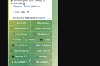 build crypto trading bot, solana trading bot, pumpfun bot on solana, volume bot