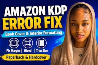fix amazon KDP book cover and interior formatting errors