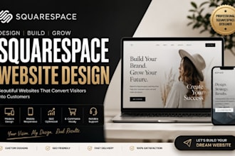 design, redesign, customize squarespace website or landing page
