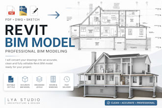 convert PDF, autocad or sketches into a professional revit bim model