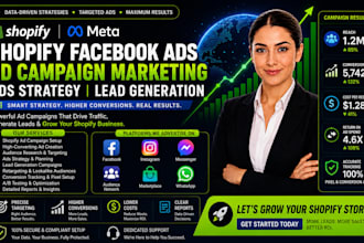 shopify facebook ads , ad campaign marketing ,ads strategy , lead generation