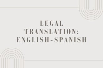 translate and proofread legal contracts or documents between english and spanish