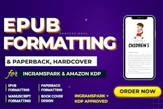 epub formatting, ingramspark book formatting, ingram spark paperback publishing