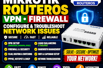 configure mikrotik routeros VPN firewall and troubleshoot network issues