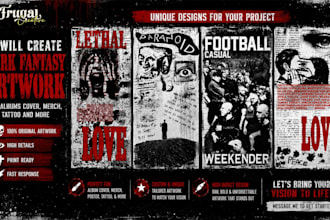design edgy streetwear clothing or vintage collage artwork