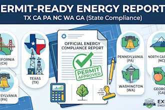 prepare permit ready tx ca pa nc wa ga energy reports