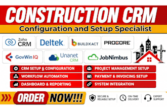 construction crm zohocrm deltek buildxact procore govwin iq unanetcrm jobnimbus