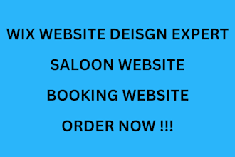 design wix website booking site