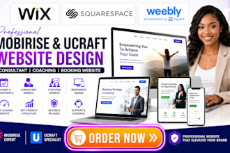 create mobirise strikingly ucraft consultant coaching booking website