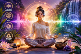 compose exclusive meditation music with solfeggio frequencies and binaural beats