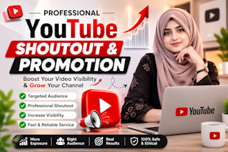 provide youtube shoutout and video promotion