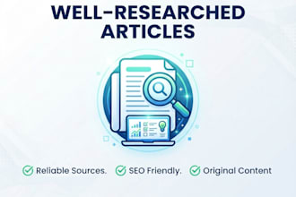 write well researched articles on any topic
