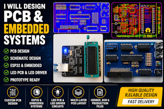 design pcb, esp32, embedded system, led pcb, led driver circuit, altium designer