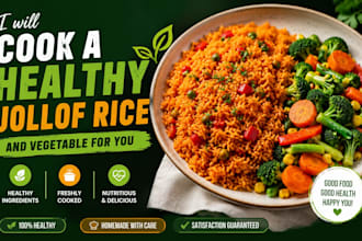 cook jollof rice and chiken for you