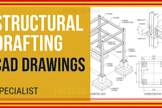 draft structural framing and foundation plans in cad