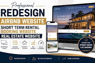 redesign airbnb website short term rental booking website real estate website