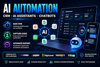 create ai automation, CRM integration, ai agents and chatbots