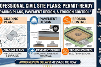 provide grading plans, pavement thickness design, and erosion control