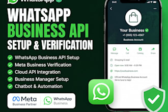 setup whatsapp business API, cloud API and meta verification