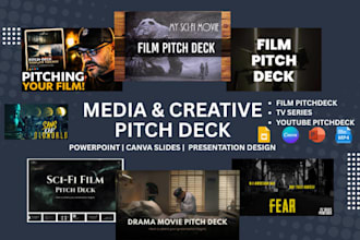 design pitch deck presentation for film project and TV series