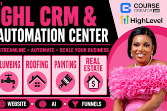 setup ghl CRM ghl automation for plumbing roofing painting realestate businesses