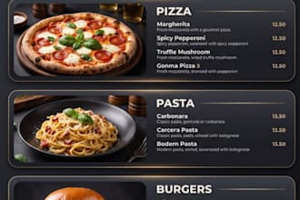 design food menu for your business