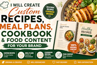 create custom recipes, meal plans, cookbook and food content for your brand