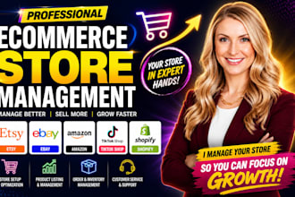 do ecommerce store management for etsy ebay amazon tik tok shop shopify manager