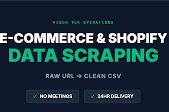 scrape shopify data into CSV