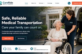 build wix nemt website medical transportation website