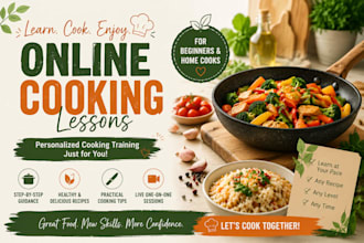 teach you meal preparation and healthy cooking techniques