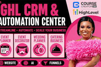 setup ghl CRM website automation for event planner wedding catering businesses