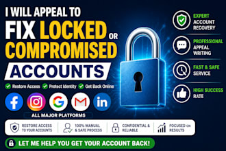 appeal to restore disabled, locked, compromised account