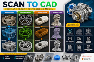 reverse engineer part photo scan cad model parametric solidworks design stl step