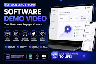 create software demo  software promo video onboarding video UI UX animation
