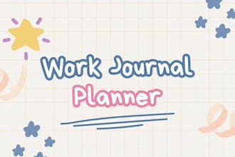 design a daily journal, weekly planner, milestone tracker