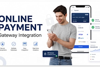 integrate stripe or paypal payment gateway with 3ds authentication