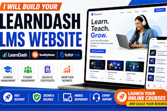 build learndash website or learndash lms, buddyboss lms as learndash developer