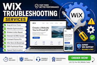 fix wix website bugs, errors, responsive issues and troubleshoot