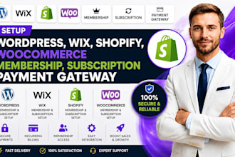 do membership subscription payment gateway in wordpress shopify wix woocommerce
