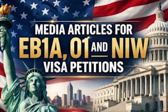 write eb1a media article for uscis o1 niw and immigration petitions