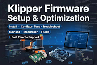 provide professional klipper firmware setup and support