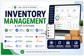 setup katana erp unleashed mrpeasy finale inventory ordoro inflow zoho inventory