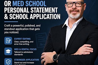 edit your dental or med school personal statement and school application